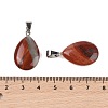 Teardrop Natural Red Rainbow Jasper Pendants G-Q368-20-3