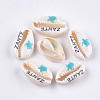 Printed Cowrie Shell Beads SHEL-S276-12-2