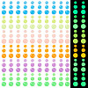 702Pcs 18 Styles Luminous Acrylic Beads MACR-TA0002-09-2