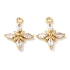 Brass Micro Pave Cubic Zirconia Pendants KK-A295-04G-1