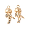 Alloy Crystal Rhinestone Pendants PALLOY-E775-14G-1