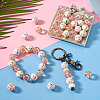 28Pcs 2 Styles Printed Opaque & Transparent Acrylic Beads OACR-TA0005-10-7