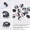 Fingerinspire 12Pcs 6 Colors Alloy and Glass with Plastic Buckle for Shoe Accessories DIY-FG0003-16-4