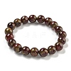Round Synthetic Gold Clinquant Stone Stretch Bracekets G-P549-02A-04-2