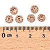 Brass Rhinestone Spacer Beads RB-A014-L6mm-01RG-NF-2