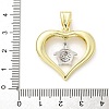 Brass Micro Pave Cubic Zirconia Pendants KK-S511-30GP-02-3