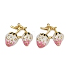Strawberry 304 Stainless Steel Enamel Pendants STAS-L290-21D-G-1