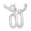 Cat Shape Alloy Clip-on Earrings PW-WG391BD-02-1