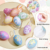 2 Sets 2 Styles Easter Egg Foam Glitter Powder Pendant Decorations AJEW-SP0004-78A-5