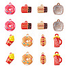 16Pcs 8 Styles Baking Paint Alloy Pendants FIND-TA0009-64-2
