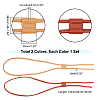 WADORN® 2 Sets 2 Colors PU Imitation Leather Bag Drawstring Cord & Cord Slider Sets DIY-WR0002-09-2