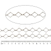 Rack Plating Rhombus Brass Link Chains CHC-M026-01P-02-2