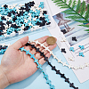 9 Strands 3 Colors Synthetic Turquoise Beads Strands G-HS0001-07-3