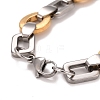 PVD Vacuum Plating 201 Stainless Steel Link Chain Bracelet STAS-E160-05GP-4