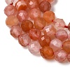 Natural Red Agate Beads Strands G-L653-B01-4mm-4