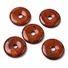 Donut/Pi Disc Natural Gemstone Pendants G-L234-40mm-04-1
