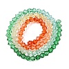 Gradient Color Baking Painted Glass Bead Strands DGLA-A039-T6mm-A013-2