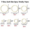 14Pcs 14 Style Wood Hoop Rings Macrame for DIY Craft Making DIY-WH0545-006-2