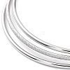 Non-Tarnish 3Pcs 304 Stainless Steel Plain Bangles Set BJEW-G684-02B-P-3