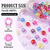 100Pcs UV Plating Transparent Acrylic European Beads TACR-TA0001-93C-4