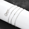 Anti-Tarnish Rhodium Plated 925 Sterling Silver Necklaces STER-M034-32A-3