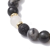 Natural Mixed Gemstone Round Beads Stretch Bracelets for Women BJEW-JB12631-05-4