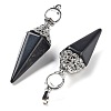 Natural Obsidian Faceted Cone Big Pendants G-P552-04P-08-2