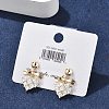 Brass Clear Cubic Zirconia Stud Earrings EJEW-D301-06G-04-2