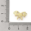 Rack Plating Brass Pave Clear Cubic Zirconia Bowknot Connector Charms KK-C052-45G-3