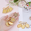 3Pcs 3 Styles Alloy Rhinestone Brooch Base Settings JEWB-OC00001-3