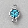 Faceted Glass Flat Round Connector Charms FIND-WH20042-56I-1