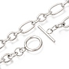 Non-Tarnish Unisex 304 Stainless Steel Figaro Chain Necklaces NJEW-H215-03P-2