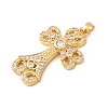 Brass Micro Pave Cubic Zirconia Pendants CU-CBA2F11-17G-02-2