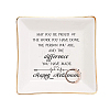 Porcelain Square Ring Holder DJEW-WH0013-007-1