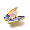 304 Stainless Steel with Cubic Zirconia and Shell Charms LS-STAS-Q347-09B-G-3