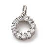 Brass Micro Pave Cubic Zirconia Charms KK-U033-08P-1