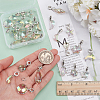 28Pcs 14 Style Glass European Dangle Charms PALLOY-WR00020-3