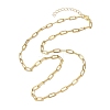 304 Stainless Steel Paperclip Chains Necklaces for Women NJEW-JN04744-4