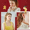 SUNNYCLUE 12 Pairs 12 Style 304 Stainless Steel Christmas Dangle Leverback Earrings EJEW-SC0001-34-5
