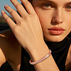 4Pcs 2 Colors C-Shaped 201 Stainless Steel Grooved Cuff Bangles STAS-UN0065-25A-5