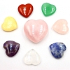 Mixed Natural Gemstone Healing Love Heart Stones Ornaments Set PW-WG36787-01-3
