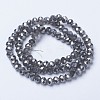 Electroplate Glass Beads Strands EGLA-A034-J6mm-Y01-4