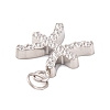 316 Stainless Steel Micro Pave Cubic Zirconia Pendants STAS-K284-01H-P-2