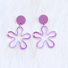 Flower Acrylic Dangle Stud Earrings FS-WG333B2-03-1