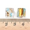 Silver Foil Glass Beads FOIL-D074-01E-4