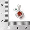 Brass Micro Pave Cubic Zirconia Pendants KK-P290-02D-P-3