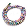 Electroplated Non-magnetic Synthetic Hematite Beads Strands G-P392-Q07-1