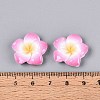Plumeria Flower Opaque Resin Cabochons CRES-T025-30D-02-4