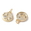 Brass Micro Pave Clear Cubic Zirconia Pendants KK-Q031-30G-2