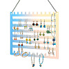 2Pcs Acrylic Wall Mounted Jewelry Display Stands for Earrings Necklaces Bracelets Rings OACR-BC0001-28-1